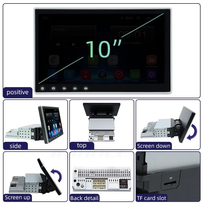 Navigatie Mare 10 inch Android-1Din Fixa si Rabatabila  1 din