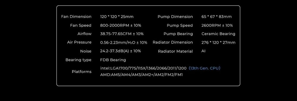 Cooler cu lichid pt procesor AIO Alseye Max Series M 240 Plus A