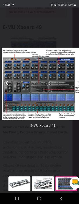 Clapa midi profesionala studio E-MU 49