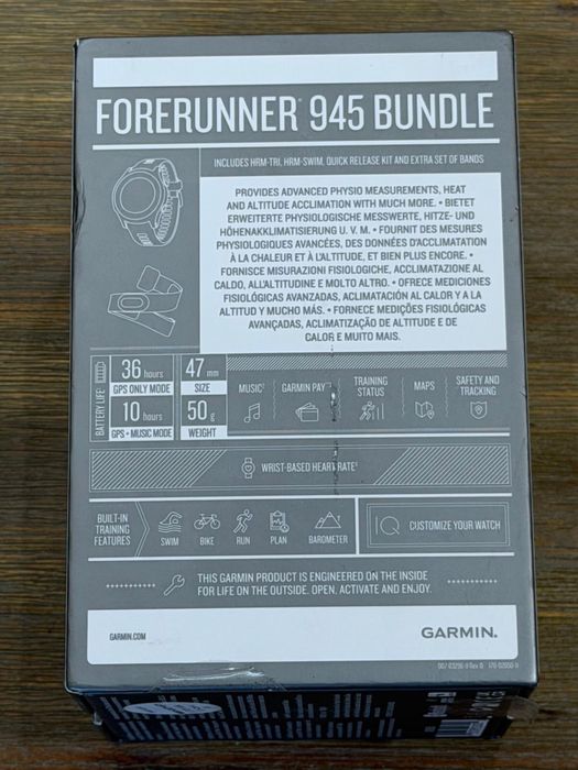 Garmin forerunner 945 cu diverse accesorii