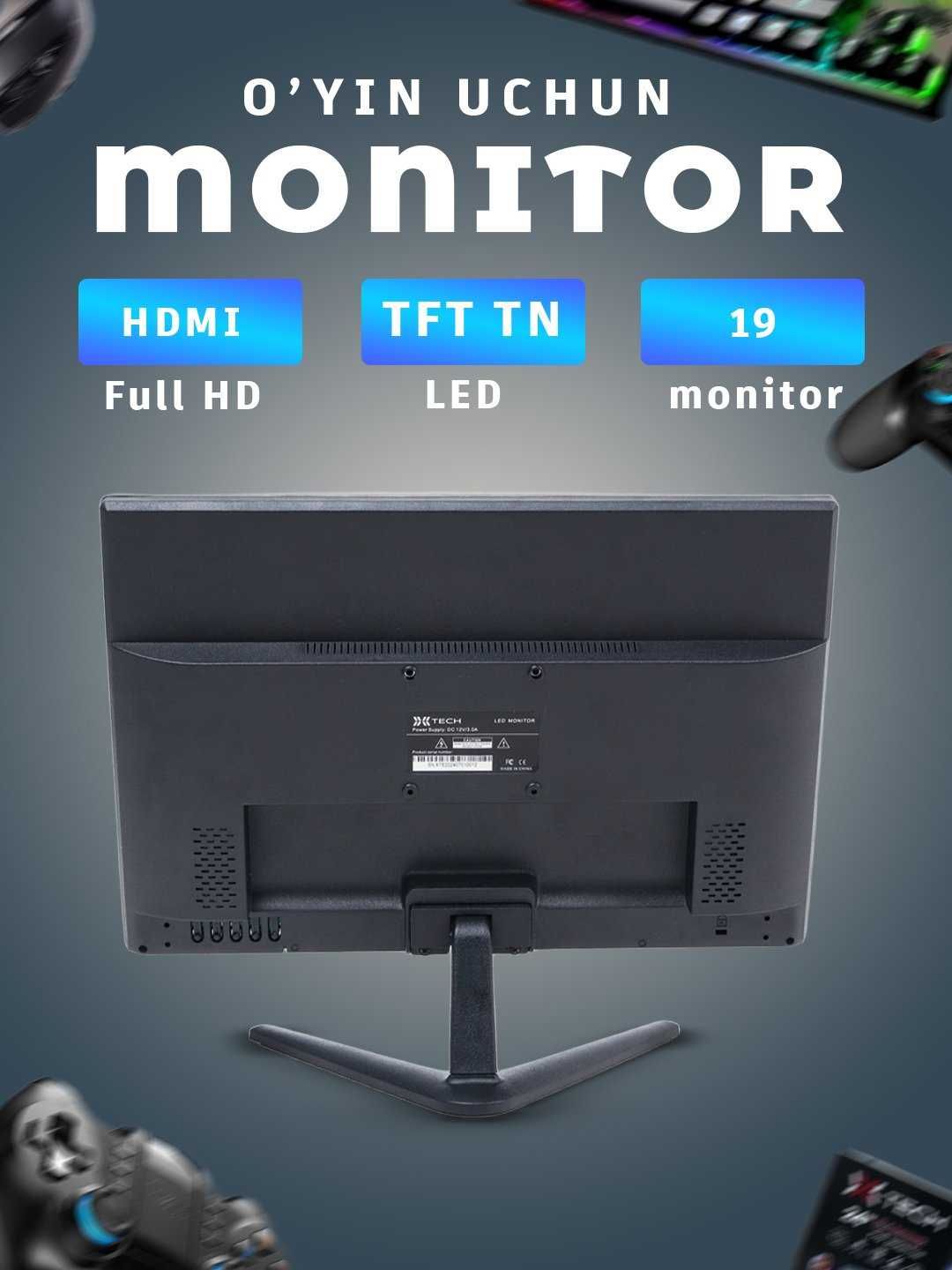 Монитор Xtech, Flat, 60Гц, 19 дюйма