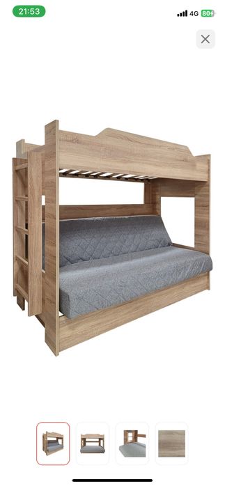 Двухярусная кровать 120/190 светлокоричневый