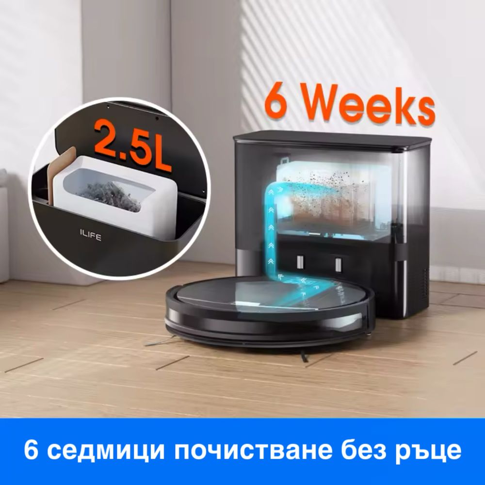 НОВО!! iLIFE-V9 Pro самопочистващ се робот с прахосмукачка и моп