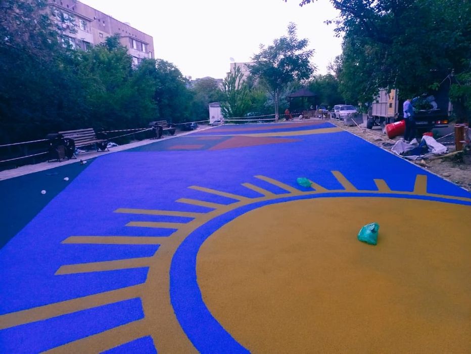 От 6000 тг Резиновое покритие тартан,крошка резиновое