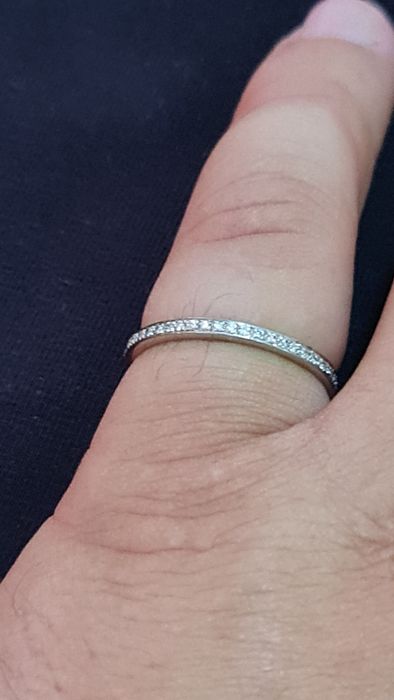 Inel eternity aur 18 k diamante okazie