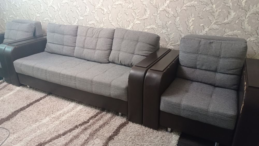 Диван+2 кресла-кровати