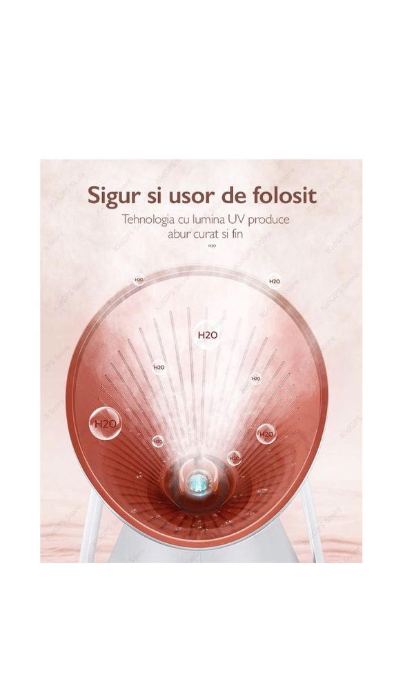 Sauna faciala Horigen® Face Spa+, lumina UV, ionizare, abur fierbinte