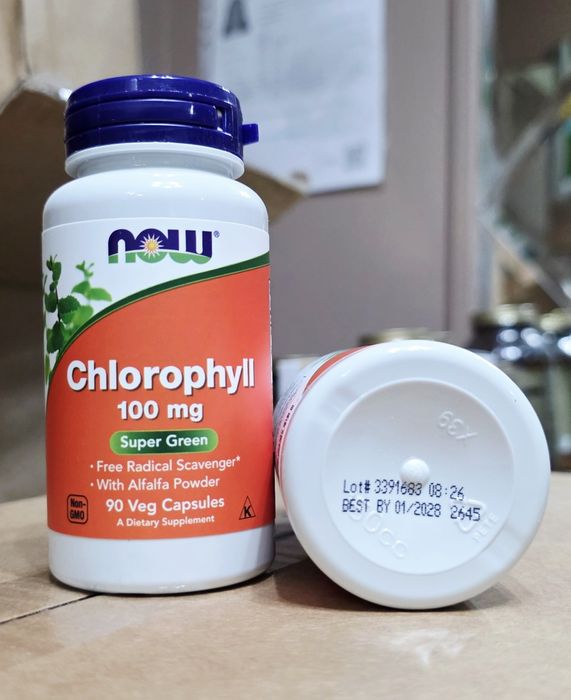 ДОСТАВКИ НЕТ Now хлорофилл жидкий 473мл , в капсулах 90шт Made USA