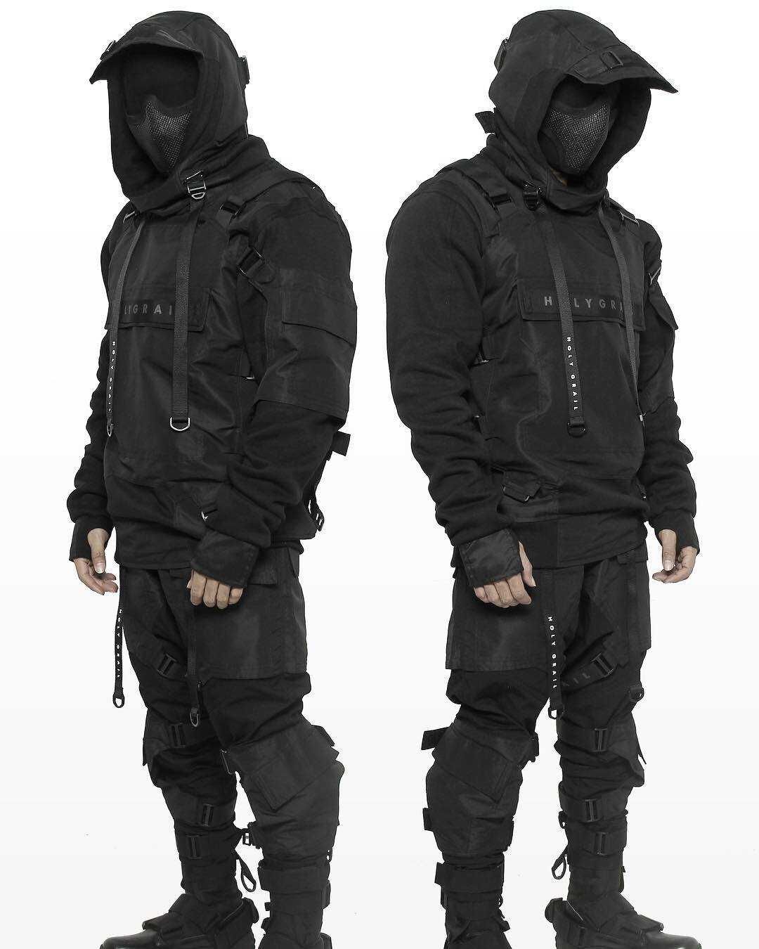 Outfit Techwear futuristic HOLYGRAIL stil VAGABOND