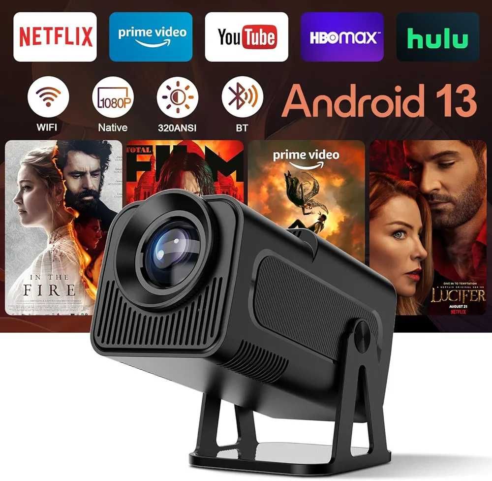 Alwtniet Projector 4K Officially Netflix cu A si android 13