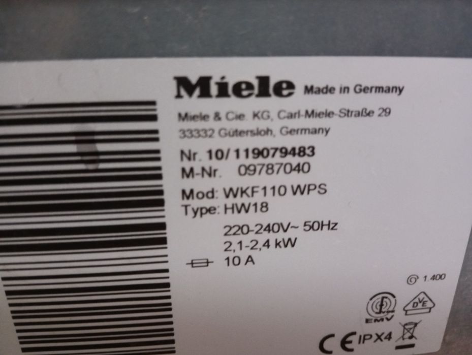 Пералня Миеле  Miele W1 A+++ 8кг Made in Germany 2 години Гаранция!