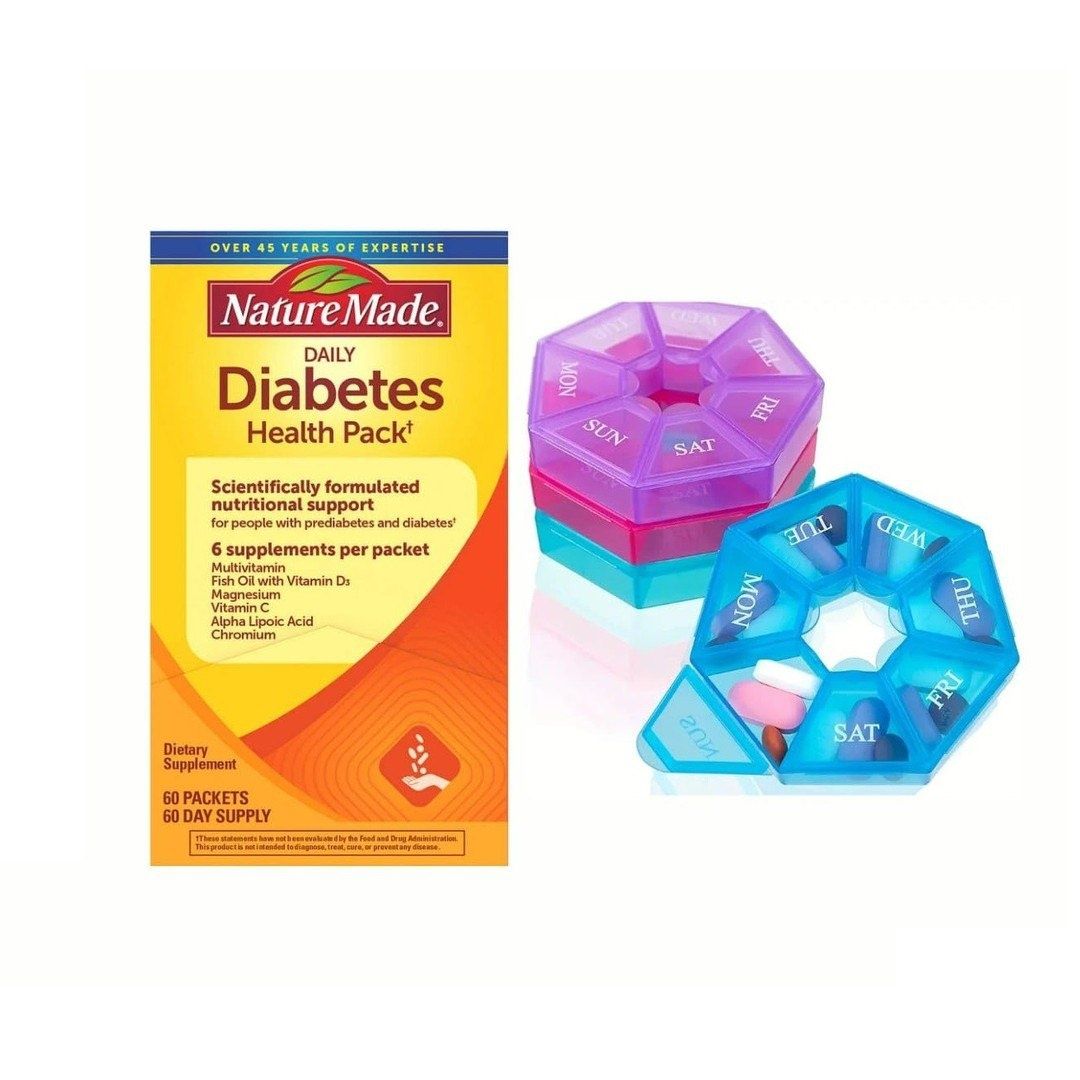 Набор для здоровья при диабете Nature Made, 1 упаковка, по 60 пакетов