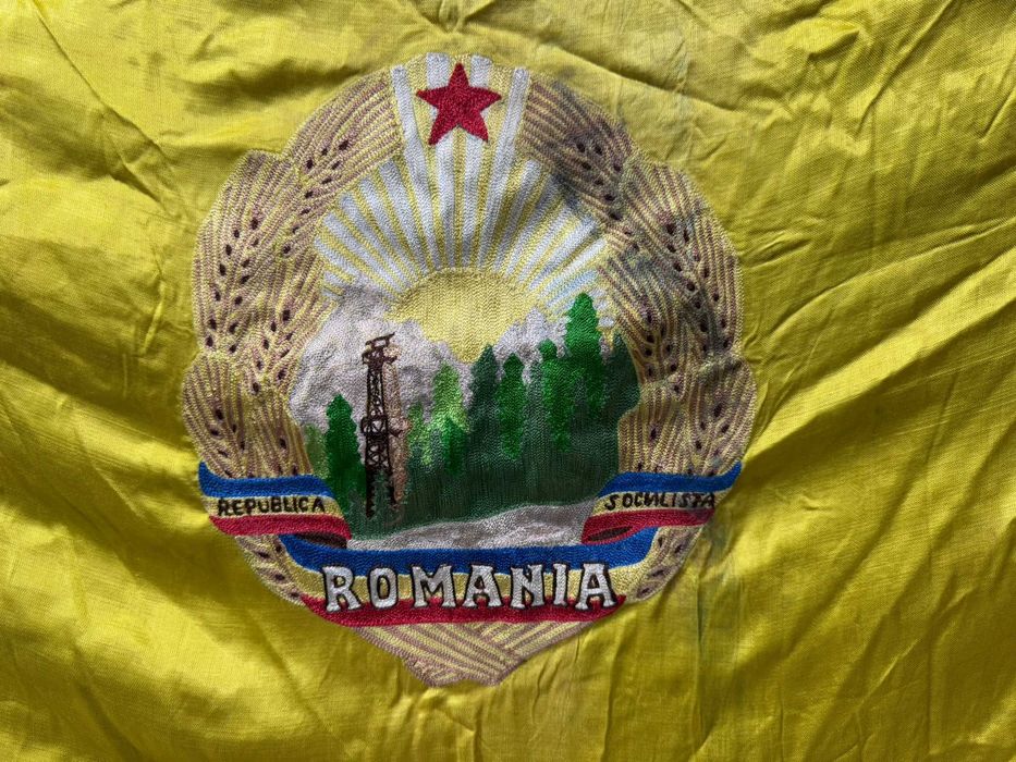 Drapel comunist stema Romaniei