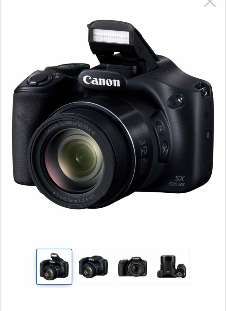 Aparat foto digital CANON PowerShot SX530, 16 MP, Full HD, Wi-Fi, negr