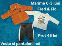 Set hăinuțe bebe 0-3 luni Fred & Flo