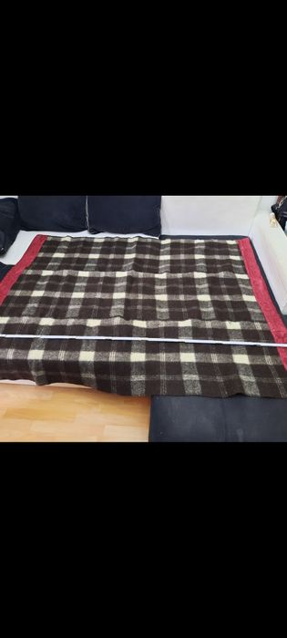 Cuvertura NOUA de lana 100%, Cuvertura tesuta la razboi cusuta manual