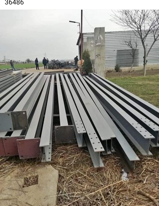 Vând hala 12X25X4 confecționată din profile iPE 160 și 180