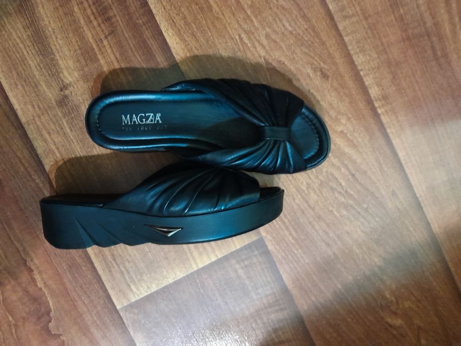 Женские шлёпки натуральная кожа