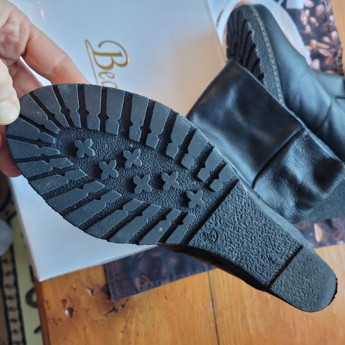 Cizme din piele cu platforma