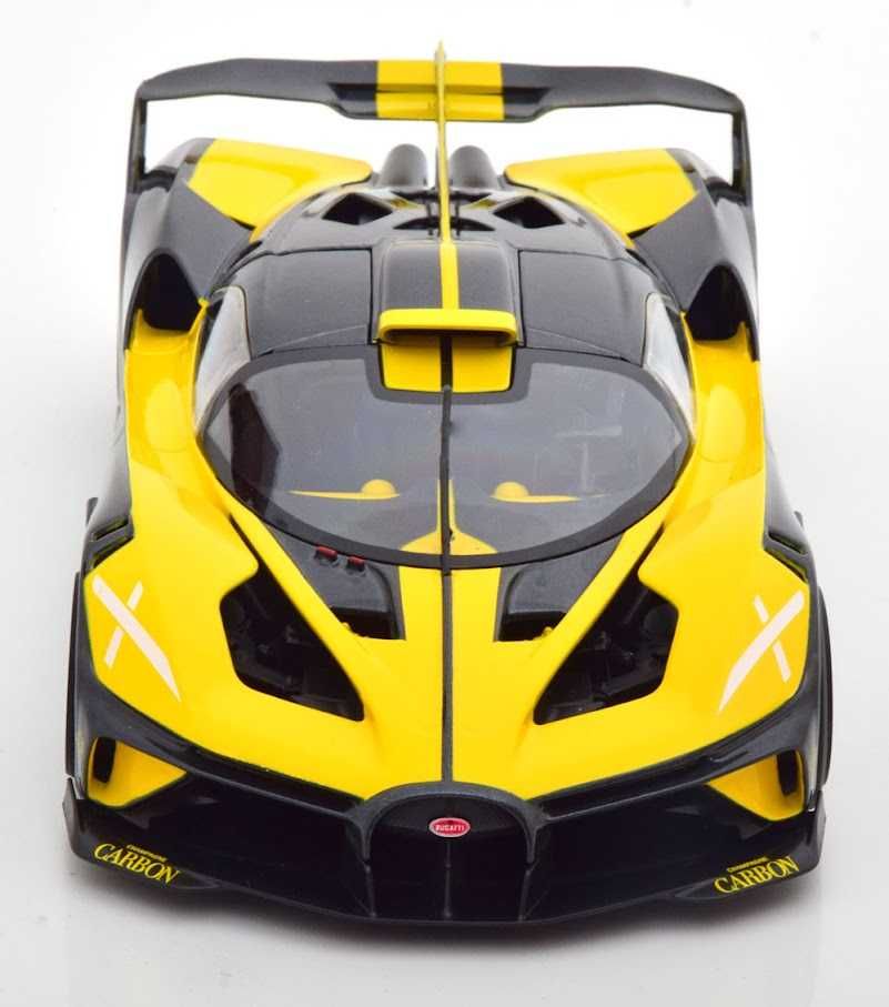Macheta Bugatti Bolide 2020 galben - Bburago 1/18