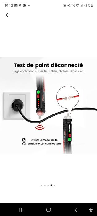 Detector de tensiune cu sensibilitate reglabila