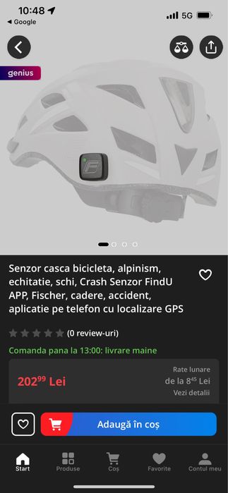 Senzor casca bicicleta, crash senzor Findu U