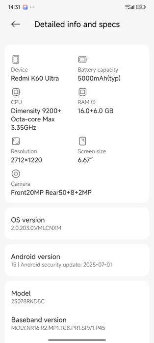 Продаю K60 Ultra 16/1 Тб в хорошем состоянии