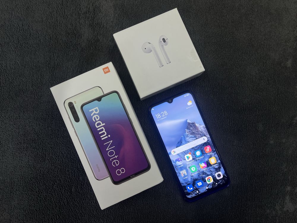 RedmiNote8/64GB+AirPods/Абая 68/телефоны,смартфоны,редми