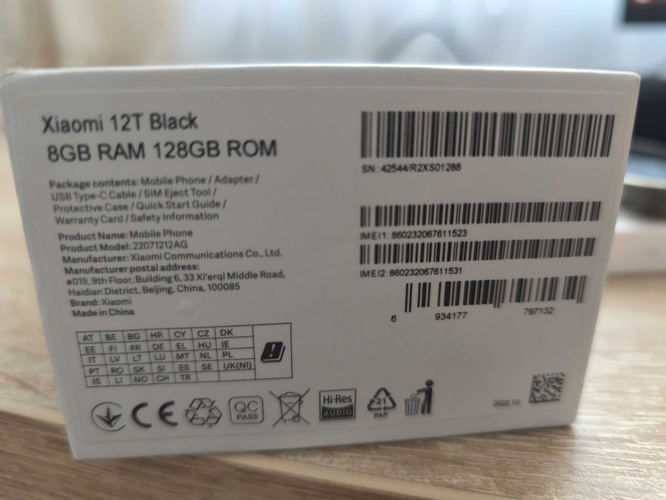 Xiaomi 12T, stocare 128 GB, Dual SIM, Black, 5G, impecabil, ecran mare