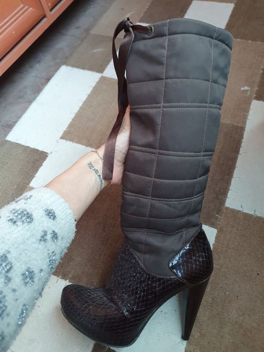 Ботуши с кафяв лак