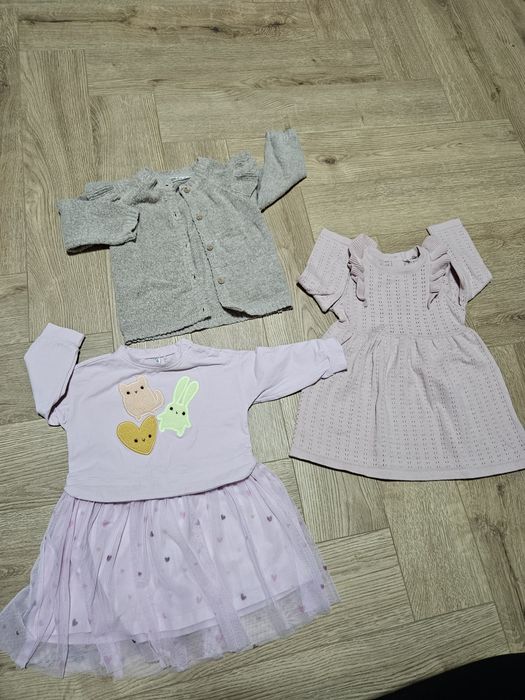 Lot rochițe/salopeta coccodrillo/primark 68-74