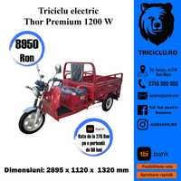 Triciclu electric Thor Premium 1200W, cu CIV,  Agramix nou