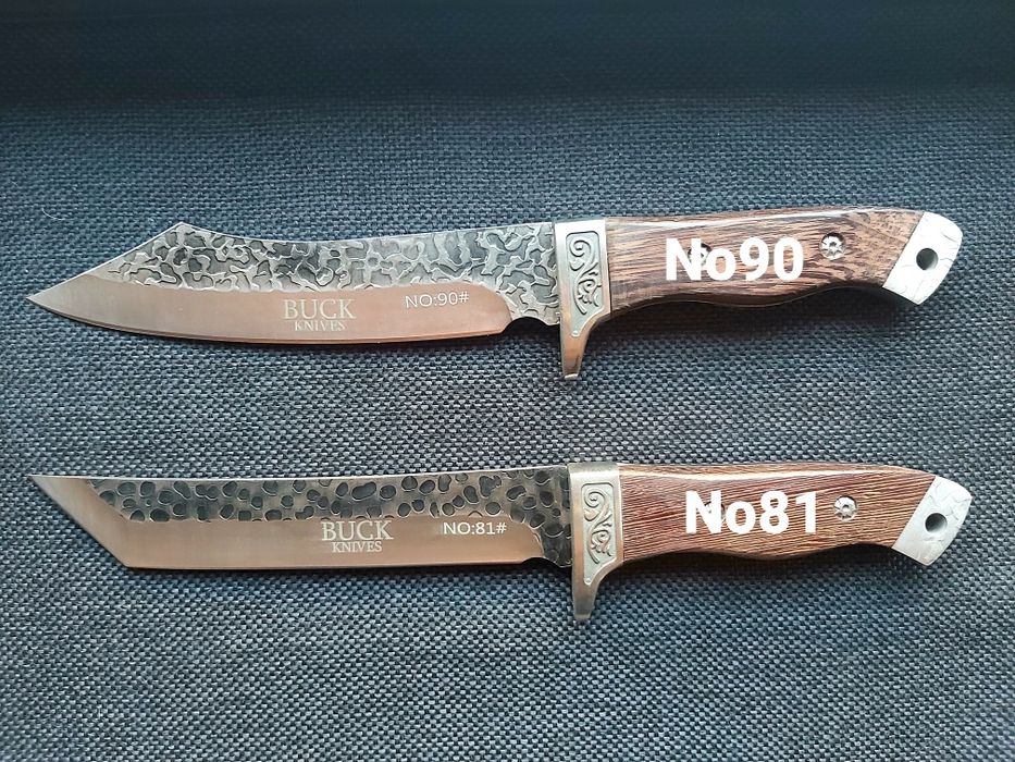 Ловен нож BUCK,фултанг,с дървена дръжка и кания