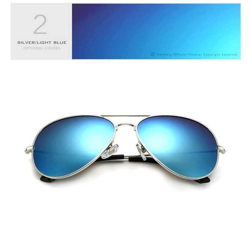 Ochelari soare Polarizati UV400 Veithidia Silver Blue