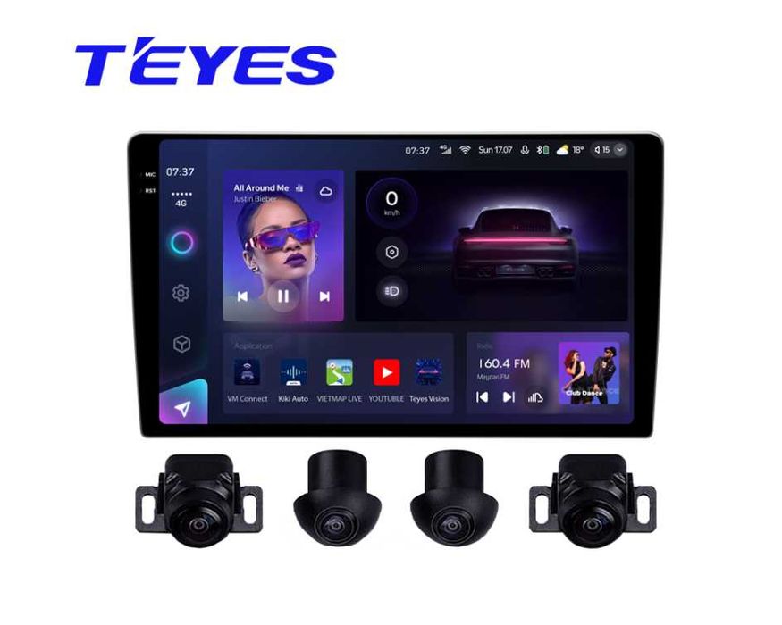 TEYES CC3 2K 360° 9,5–10,36 6/128 Авто-монитор | Naqd Muddatli to‘lov