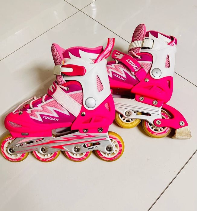 Rolik cougar,ролик,qizlar uchun,rangi pushti,toliq komplekt bor
