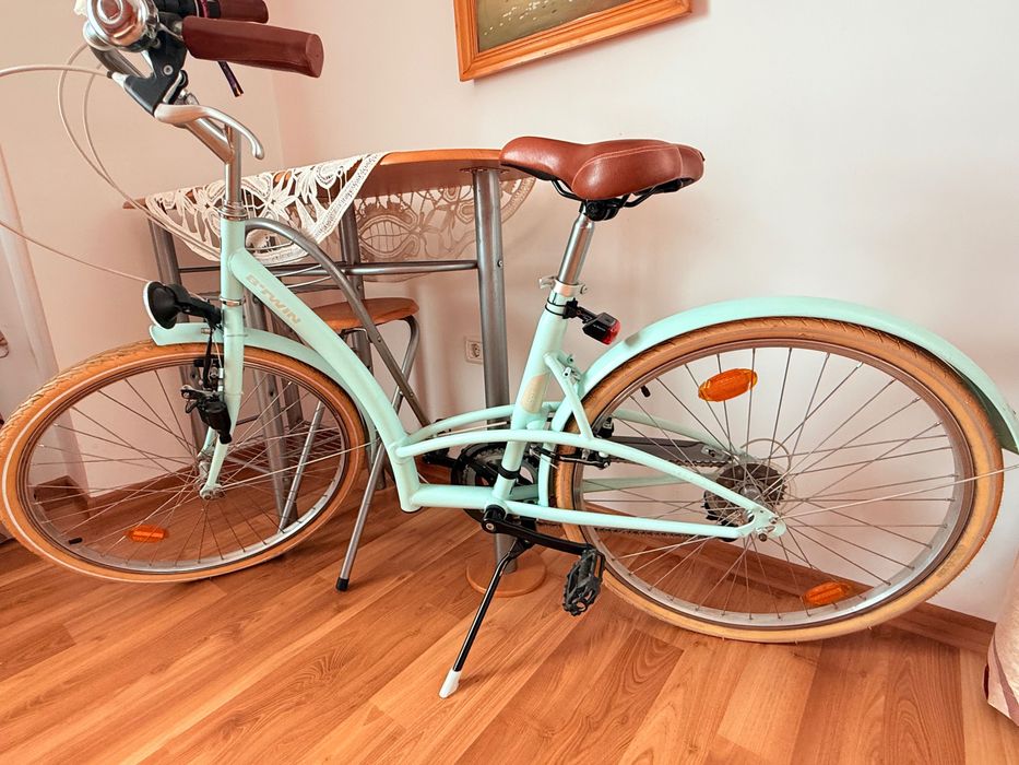 Bicicletă City Bike Elops 320 Verde (Bitwin)