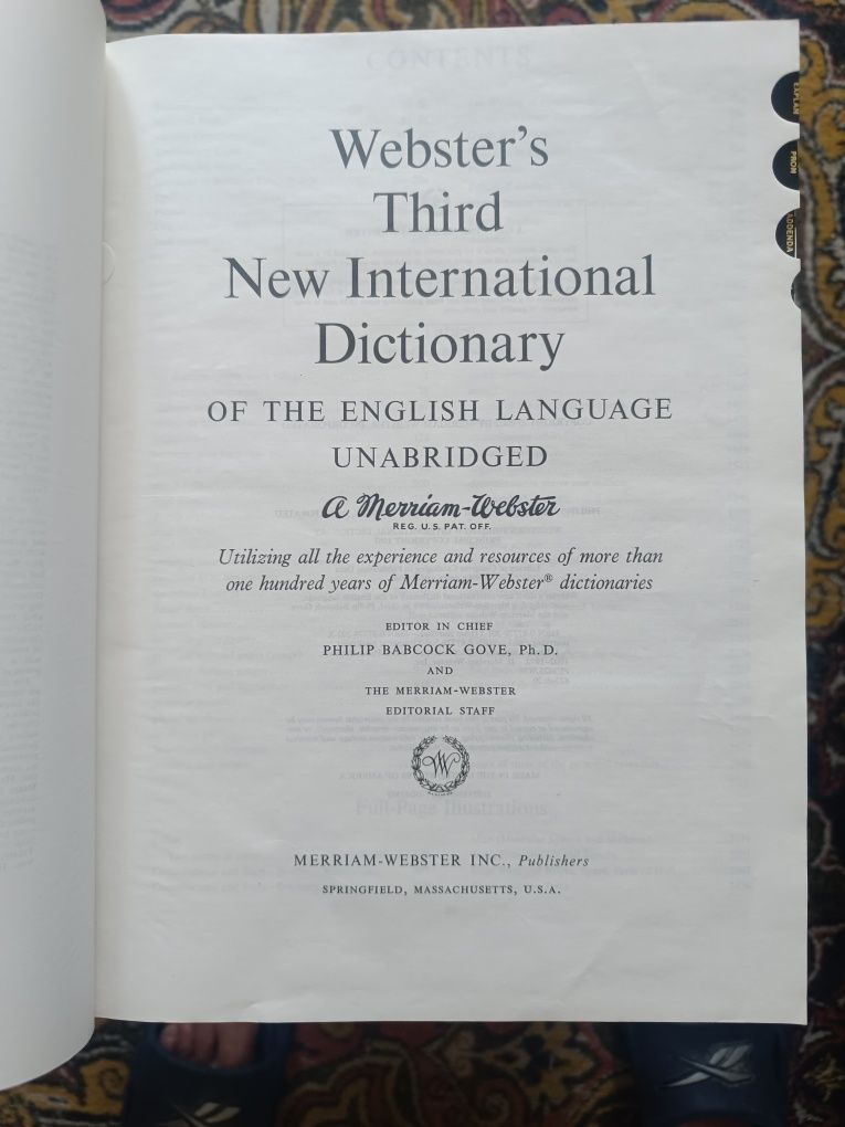 Webster's Third New Internat Dictionary