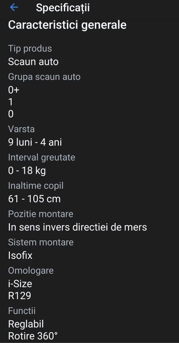 Scaun auto copii Joie I-Spin 360