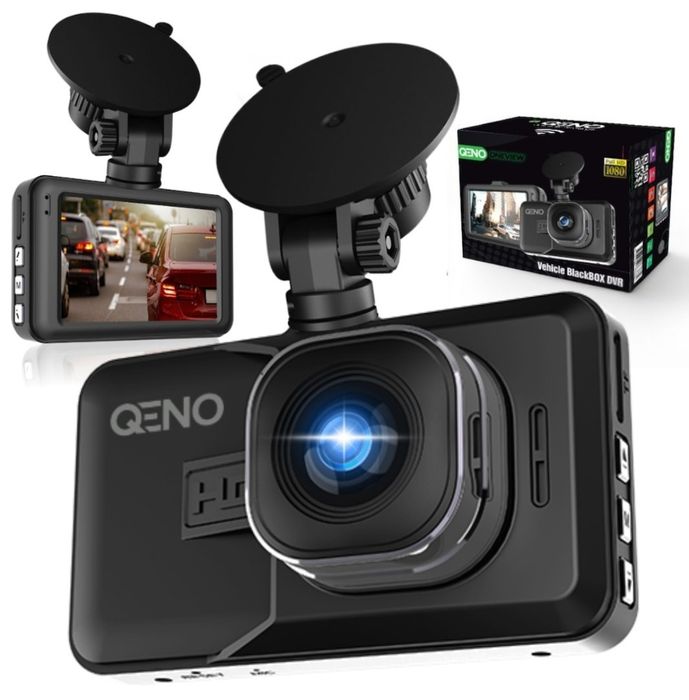 Camera Video De Bord Auto Qeno®, FULL-HD 1080P, Display LCD 3 Inch,