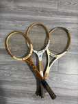 Set 3 rachete de tenis vintige din lemn- REGHIN, SYCO, YuanMin An
