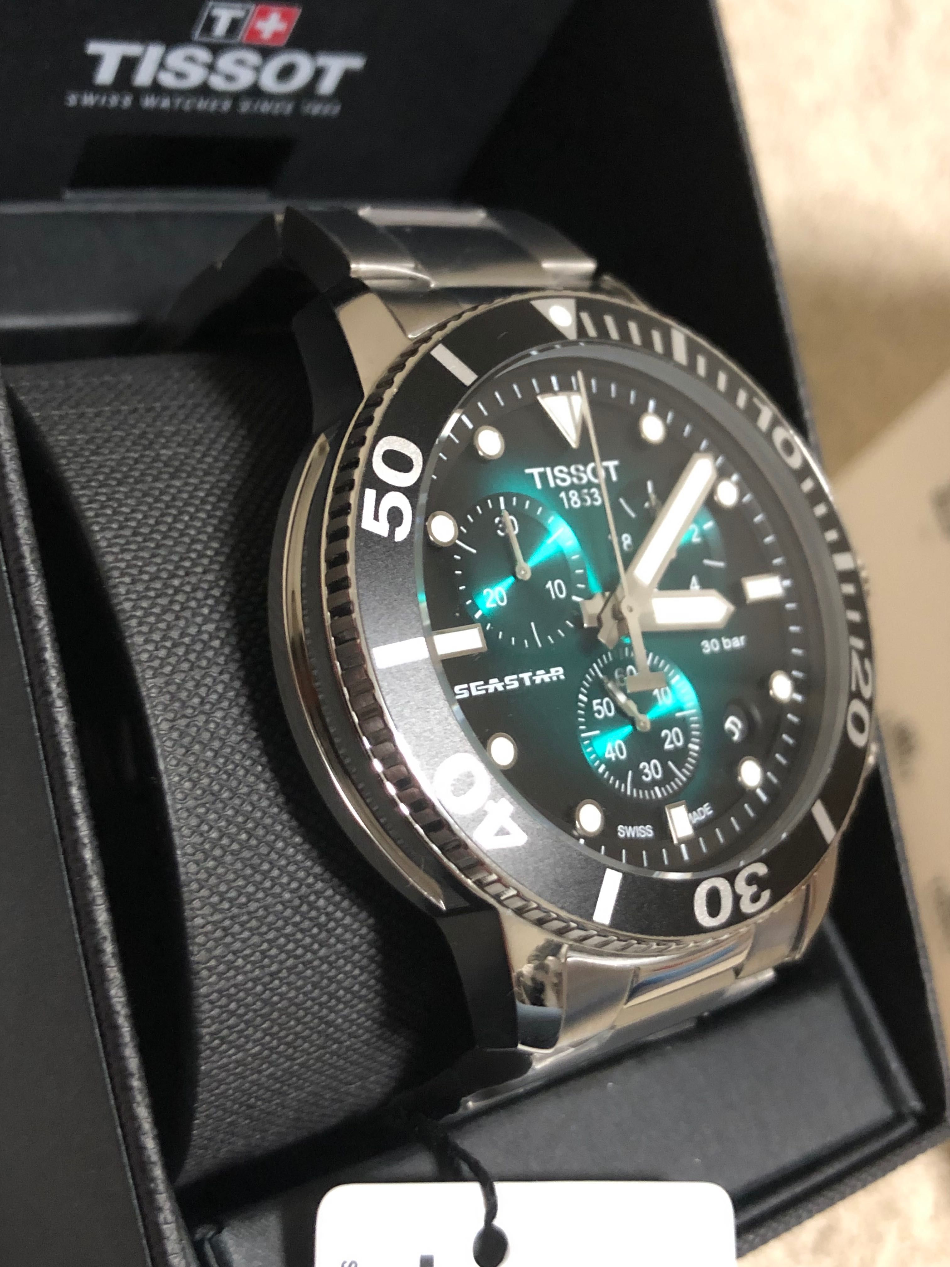 Ceas Tissot Seastar 1000 Chronograph Quartz Green Black