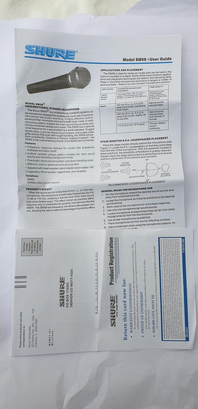 Microfon universal cu fir