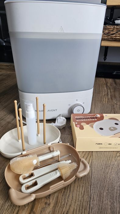 Стерилизатор Philips Avent 2 в 1 + подарък сгъваем сушилник