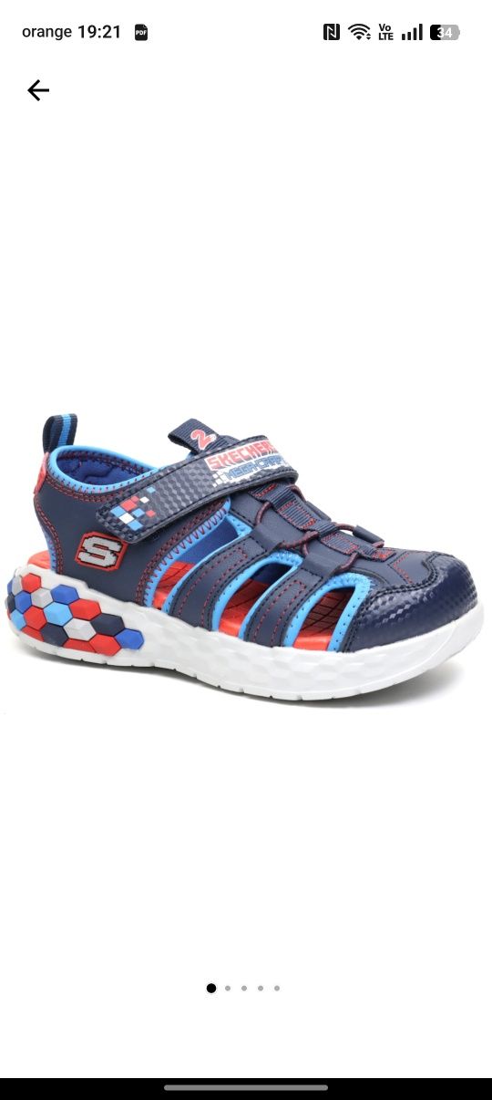 Sandale copii baieti MEGA SPLASH 2.0 402213L NAVY/RED, Skechers, 36 EU