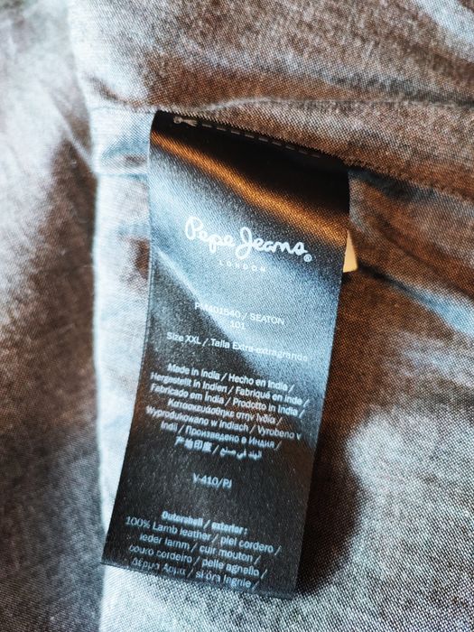 Мъжко оригинално кожено яке рокерия Pepe Jeans Хлл