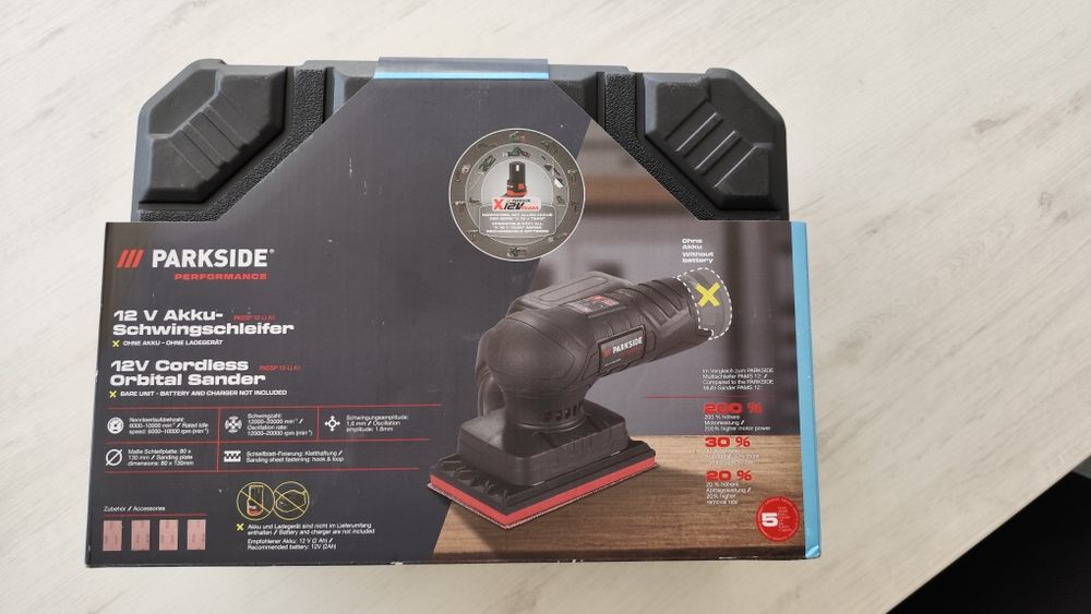 Виброшлайф Parkside performance 12v