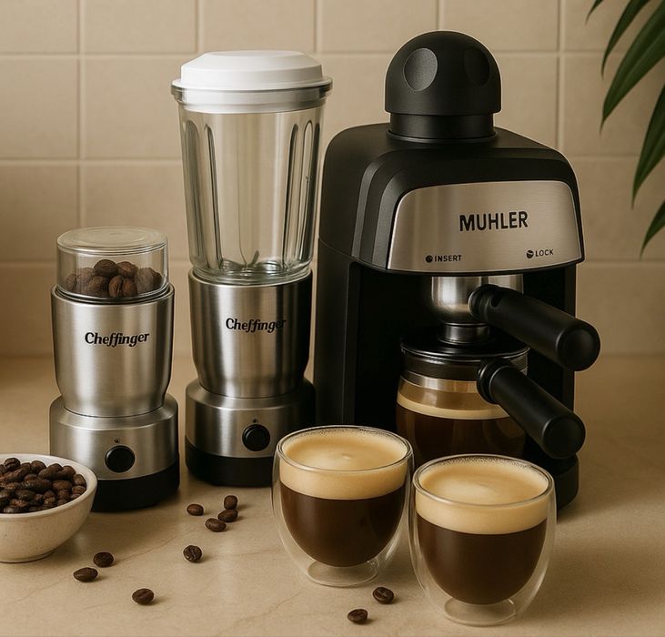 Еспресо Кафемашина Muhler +2в1 блендер и мелничка