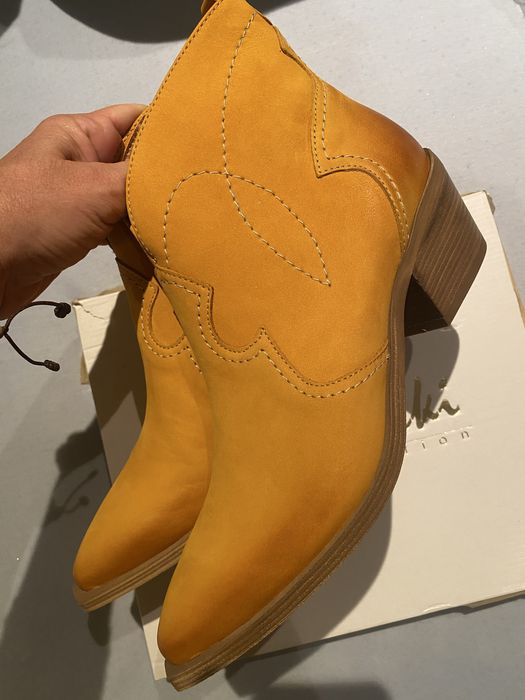 Botine piele maro