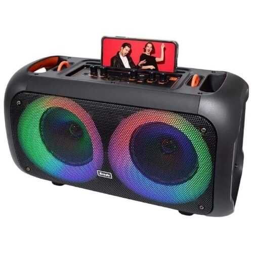 Караоке блутут колона BTS-1709 двойна -8 инча безж микрофон usb,mp3/sd